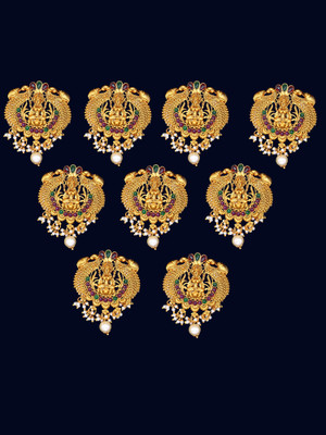 Nagneshi Art Alloy Gold-plated Multicolor Jewellery Set(Pack of 9)