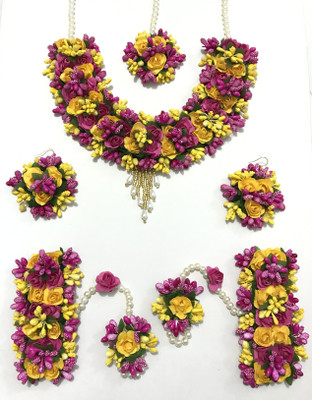 ZENCY Fabric, Plastic, Paper Multicolor Jewellery Set(Pack of 1)