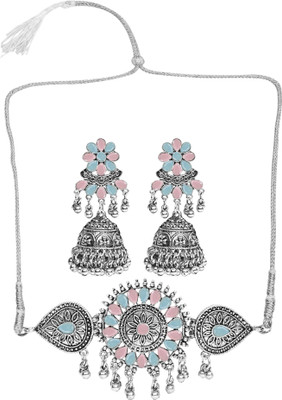 Rashnaworld Alloy Pink, Blue Jewellery Set(Pack of 1)