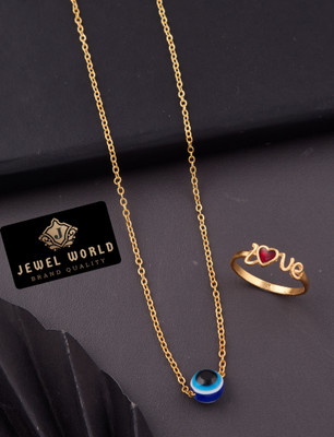 Jewel WORLD Brass, Alloy Gold-plated Gold Jewellery Set(Pack of 1)