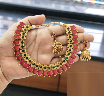 Shilpa Creation Brass Red Jewellery Set(Pack of 1)
