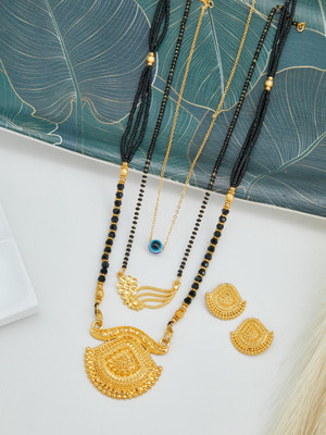 evashoppy Brass Gold-plated Gold Jewellery Set(Pack of 1)