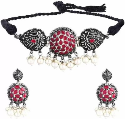 RV jewels Alloy Red Jewellery Set(Pack of 1)