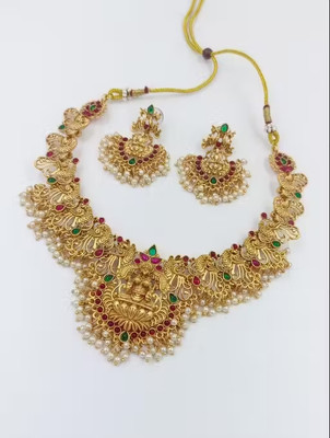 shreelaxmicreation Alloy Gold-plated Multicolor Jewellery Set(Pack of 1)