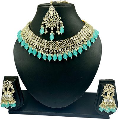 Antiquejewellry Alloy Gold-plated Turquoise, Gold Jewellery Set(Pack of 1)