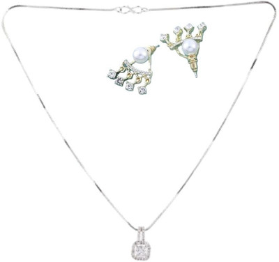 SRK Fashions Alloy White, White Jewellery Set(Pack of 1)