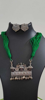 MS Creation Alloy Brass Silver Jewellery Set(Pack of 1)