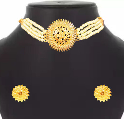 SDR Alloy Gold-plated Gold Jewellery Set(Pack of 1)