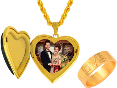 Morvi Alloy Gold-plated Gold Jewellery Set(Pack of 2)