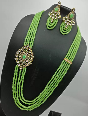 CATALYST Alloy Gold-plated Green Jewellery Set(Pack of 1)