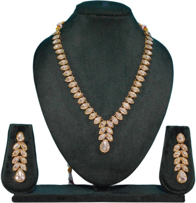 RAUNAK CREATION Alloy Gold-plated White Jewellery Set(Pack of 1)