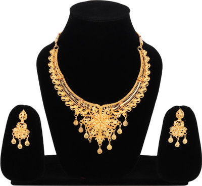 DPM Alloy Gold-plated Gold Jewellery Set(Pack of 1)