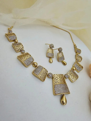 Romil Brass Gold-plated Gold Jewellery Set(Pack of 1)