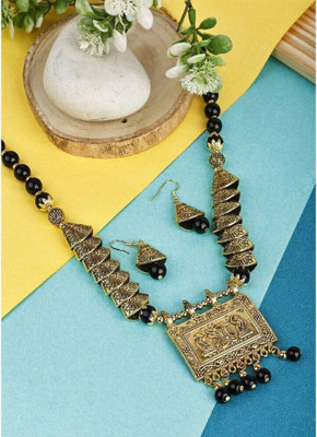 SRK Fashions Alloy Gold Jewellery Set(Pack of 1)