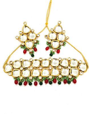 Shaili Craft Alloy Gold-plated Multicolor Jewellery Set(Pack of 1)