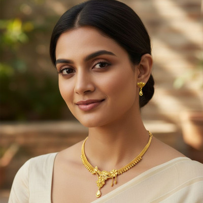 BS JEWEL Copper Gold-plated Gold Jewellery Set(Pack of 1)