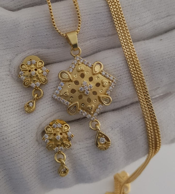 Rohit Fashion Brass Gold-plated Gold Jewellery Set(Pack of 1)