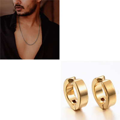 MAATRCHAAYA Stainless Steel Gold-plated, Sterling Silver Gold, Silver Jewellery Set(Pack of 2)