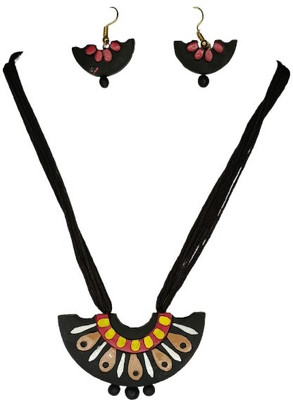 MUKHERJEE HANDICRAFTS: TRANSFORMATION OFLIFE........ Terracotta Multicolor Jewellery Set(Pack of 1)