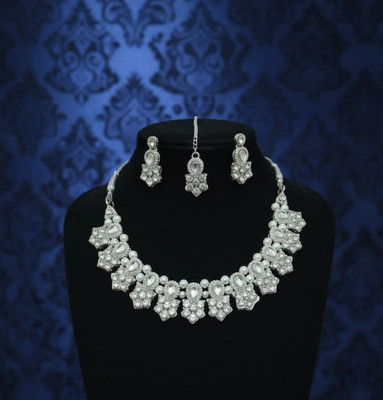 Radhe Sparsh Collection Alloy White Jewellery Set(Pack of 1)