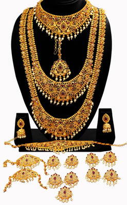 Nagneshi Art Alloy Gold-plated Multicolor Jewellery Set(Pack of 1)