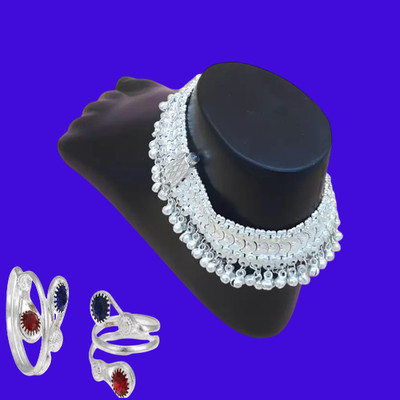 AamNa Enterprises Alloy Silver Jewellery Set(Pack of 1)