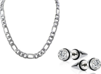 Vipunj Alloy, Stainless Steel Sterling Silver Silver Jewellery Set(Pack of 2)