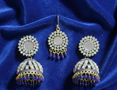 Shivam Ciollection Alloy Blue Jewellery Set(Pack of 3)