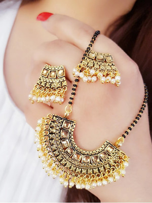 Bhagya Lakshmi Alloy Gold-plated Gold Jewellery Set(Pack of 1)
