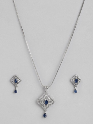 ANOUK Brass Silver Blue Jewellery Set(Pack of 3)