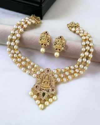 abtree enterprise Brass Gold-plated Gold Jewellery Set(Pack of 1)