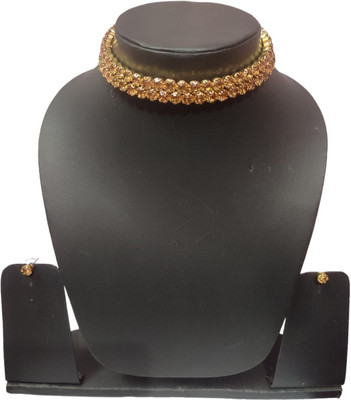jatin imitation Alloy Gold-plated Gold Jewellery Set(Pack of 1)