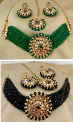 Arbuda Maa Immitation Alloy Gold-plated Multicolor Jewellery Set(Pack of 1)