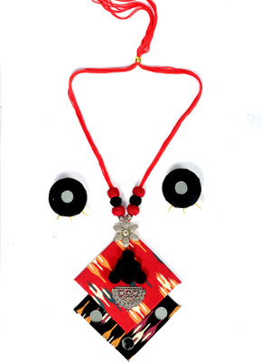 DOM Fabric Multicolor Jewellery Set(Pack of 1)