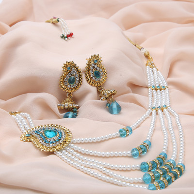 JEWELS GURU Alloy Gold-plated Multicolor Jewellery Set(Pack of 1)