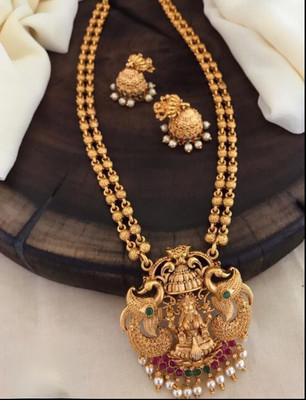 VINSIGHTS Copper Gold-plated Multicolor Jewellery Set(Pack of 1)