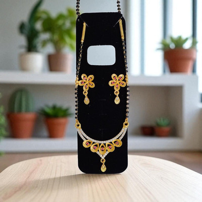 Shifa Enterprises Brass Gold-plated Gold Jewellery Set(Pack of 1)