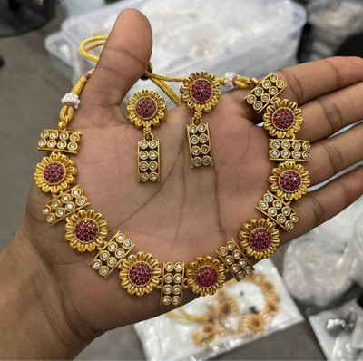 Shilpa Creation Alloy Gold Jewellery Set(Pack of 2)