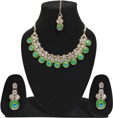 eloise Alloy Green, Silver Jewellery Set(Pack of 1)