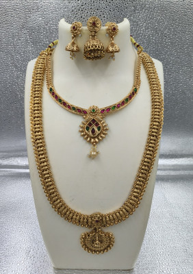 Joyful Alloy Gold-plated Multicolor Jewellery Set(Pack of 1)