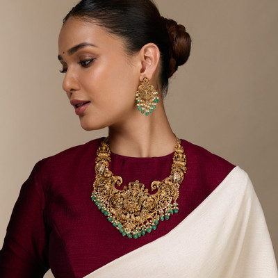 Kushal's Fashion Jewellery Copper Gold-plated Multicolor Jewellery Set(Pack of 3)