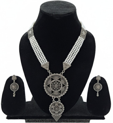 Jivya Oxidised Silver Silver Jewellery Set(Pack of 1)