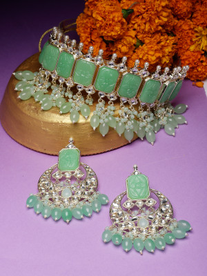 Studio Sukkhi Alloy Gold-plated Green Jewellery Set(Pack of 1)