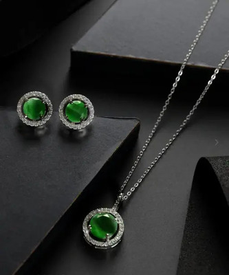 JIYANSHI ENTERPRISE Alloy Silver Silver Jewellery Set(Pack of 1)