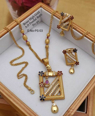 TSF Jewellery Brass Brass Gold Jewellery Set(Pack of 1)