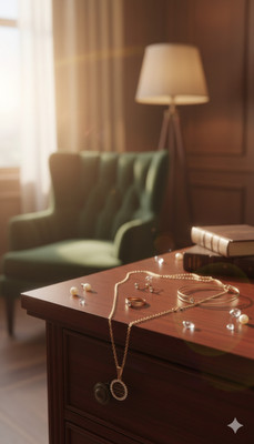 GSH Alloy Rose Gold Jewellery Set(Pack of 4)