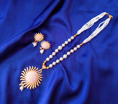 Aksh Enterprises Alloy Gold-plated Rose Gold Jewellery Set(Pack of 1)