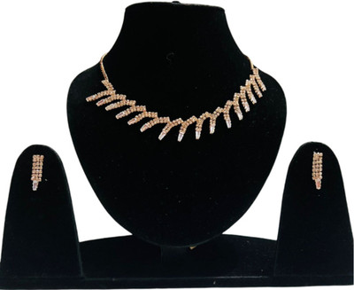 Ditya Metal Rose Gold Jewellery Set(Pack of 1)
