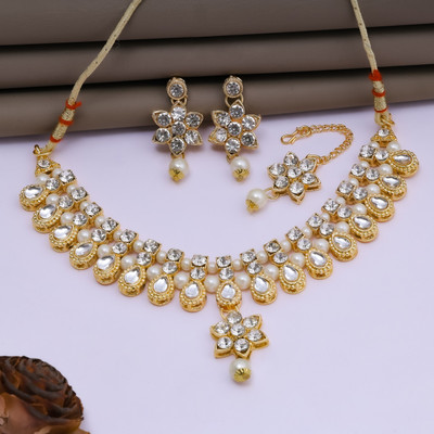 VISITART JEWELLERY Alloy Gold-plated Multicolor Jewellery Set(Pack of 3)