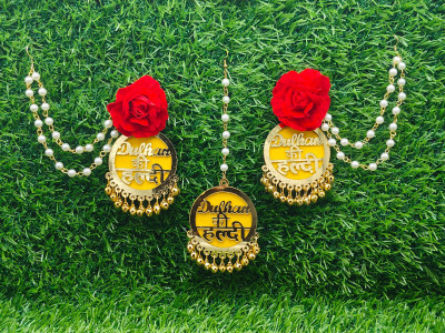 Riya Handcraftejewelry Wood Yellow Jewellery Set(Pack of 1)